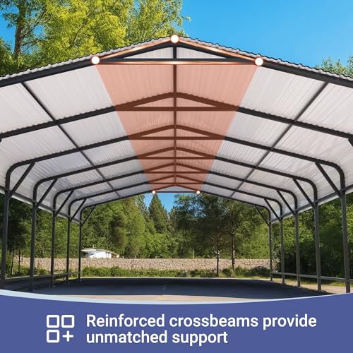 20x30 FT Heavy Duty Metal Carport Canopy