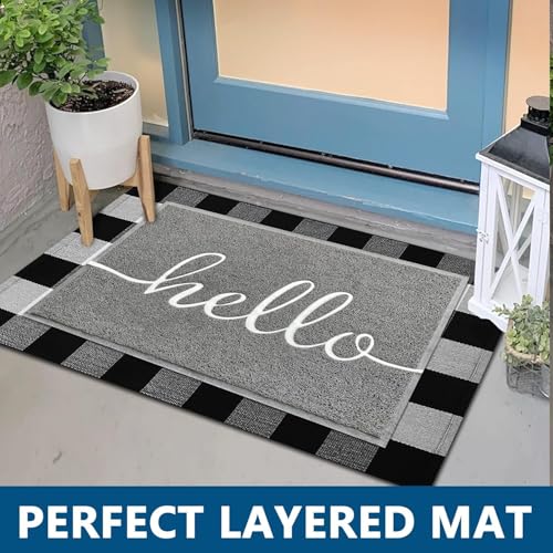 Door Mat Outside Inside Hello Doormat