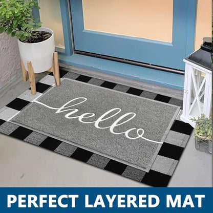 Door Mat Outside Inside Hello Doormat