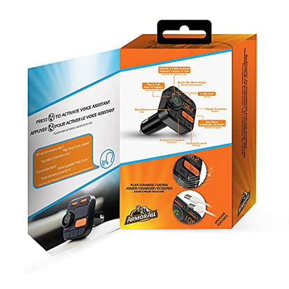Digital Lifestyle Accessories Armor All Wireless Bluetooth FM Transmitter with Dual Port USB Charging