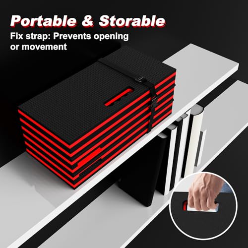 Thick Mechanic Mat Foldable EVA Kneeling Pad with Magnetic Tool Slot