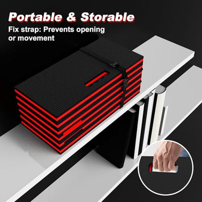 Thick Mechanic Mat Foldable EVA Kneeling Pad with Magnetic Tool Slot