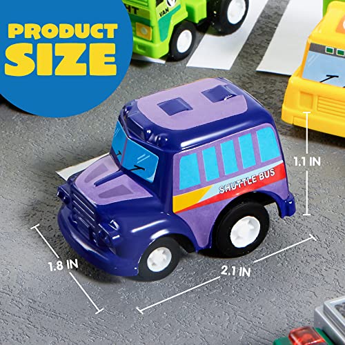 25 Pieces Pull Back Cars and Trucks Toy Vehicles Set for Kids