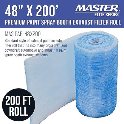 Elite Paint Spray Booth Exhaust Filter Roll 48" x 200'