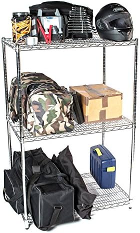 Omega 18" Deep x 48" Wide x 74" High 3 Tier Chrome Starter Shelving Unit