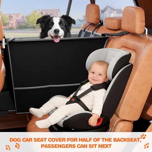 Half Dog Car Seat Cover for Back Seat