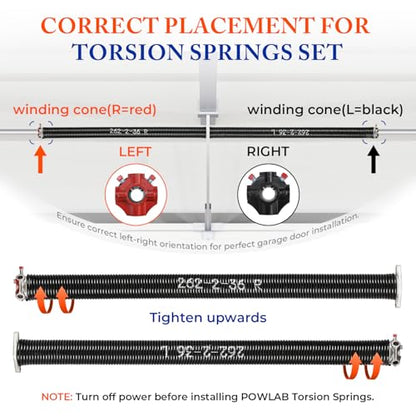 Garage Door Torsion Springs Pair (2 Count)