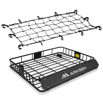 43" x 50" x 6" Extra Wide Roof Rack Basket with Net