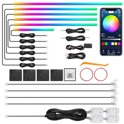 Dreamcolor Acrylic Interior Car LED Strip Light with Wireless APP