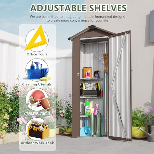 2.5x1.4 FT Outdoor Storage Shed