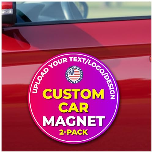 Custom Round Car Magnets 12" (2 Count)