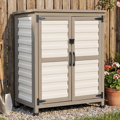 Small Outdoor Storage Cabinet with Shelf