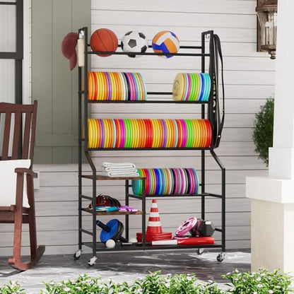 Disc Golf Storage Rack with Wheels