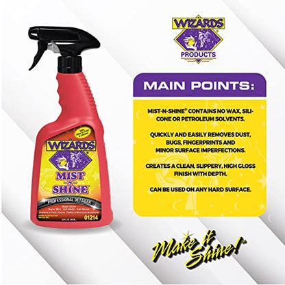 Mist-N-Shine Quick Detailer Spray - Waterless Wash - 22 oz (22 Fl Oz)