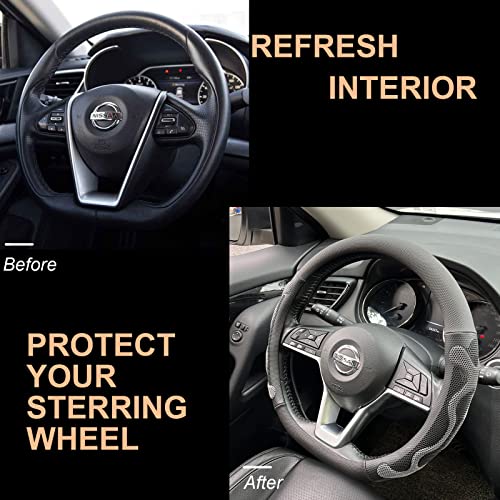 D Shaped Comfy Grip Steering Wheel Cover 14.5