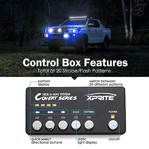 Blue LED Hideaway Strobe Lights Kit (4 Count)