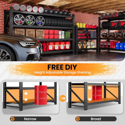 60” Wide Heavy Duty Metal Garage Shelving