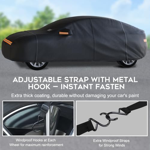 Heavy Duty Sedan Car Cover Waterproof All Weather for Automobiles