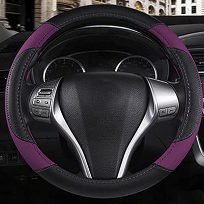Leather Car Steering Wheel Cover