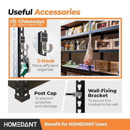 28" W 5 Tier Heavy Duty Garage Shelving Adjustable Metal Rack Storage Shelves Standing Shelf Unit Organizers Pantry Closet Black 2Pack