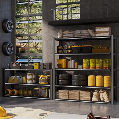 48" W Metal Garage Shelving 5 Tier Storage Shelves Heavy Duty 3030LBS