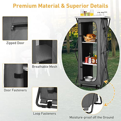 Folding Camping Storage Cabinet