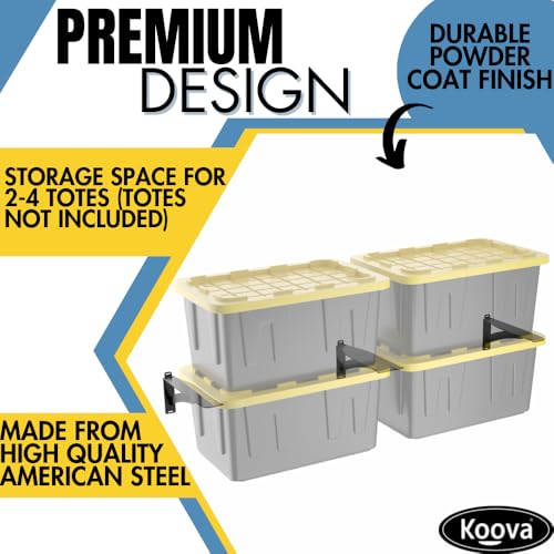 Wall Mounted Tote Rack Storage System (3 Count)