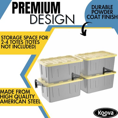 Wall Mounted Tote Rack Storage System (3 Count)