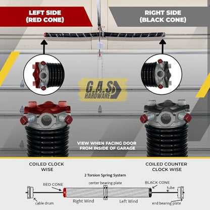 Garage Door Torsion Spring 218x1.75x28 Includes 1” Steel Bearing