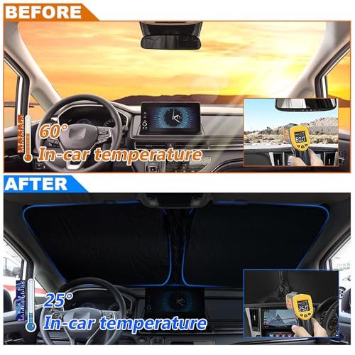 Foldable Front Windshield Sunshade for Honda Odyssey 2018