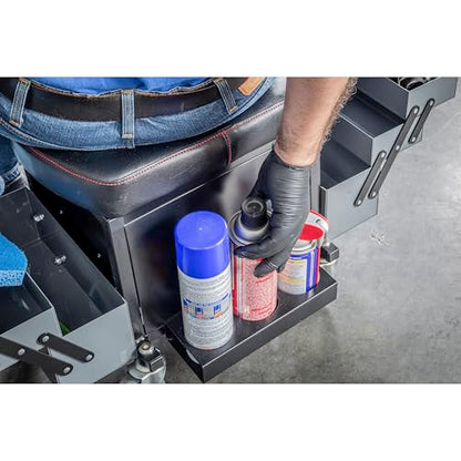 Rolling Seat with Expandable Tool Trays