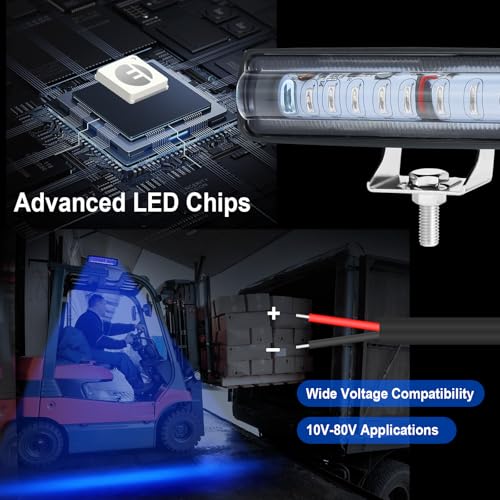 LED Blue Spot Forklift Safety Light with Adjustable Bracket (2 Count)