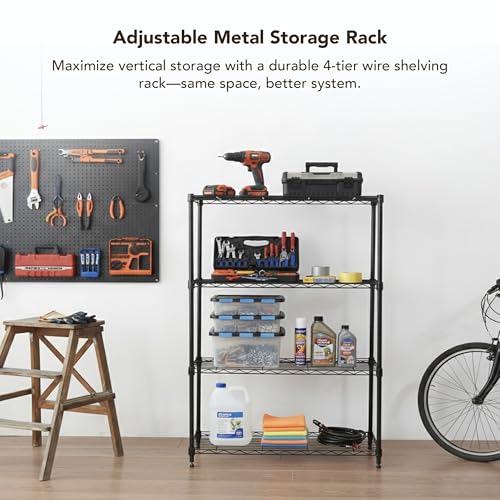 4 Tier Wire Shelving Unit Storage Rack (4 Count)