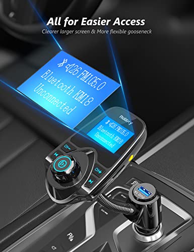 Bluetooth 5.4 Car Adapter FM Transmitter with 1.44" LCD Screen Black