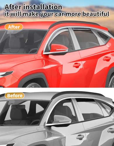 in Channel Window Visors Rain Guards for Hyundai Tucson 2022 (4 Count)