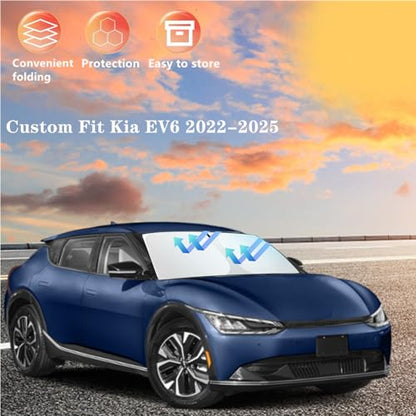 Windshield Sun Shade for Kia EV6 2022 2023 2024 2025 4