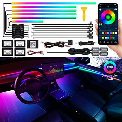 Dreamcolor Acrylic Interior Car LED Strip Light with Wireless APP