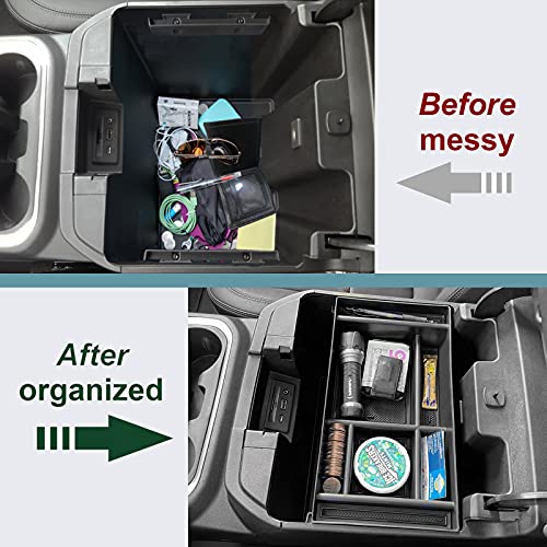 Center Console Organizer for Chevy Silverado & GMC Sierra Black Trim