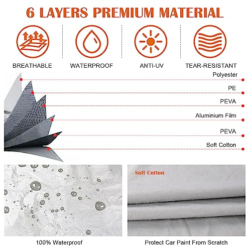 6 Layers Waterproof Car Covers Replace for 2016