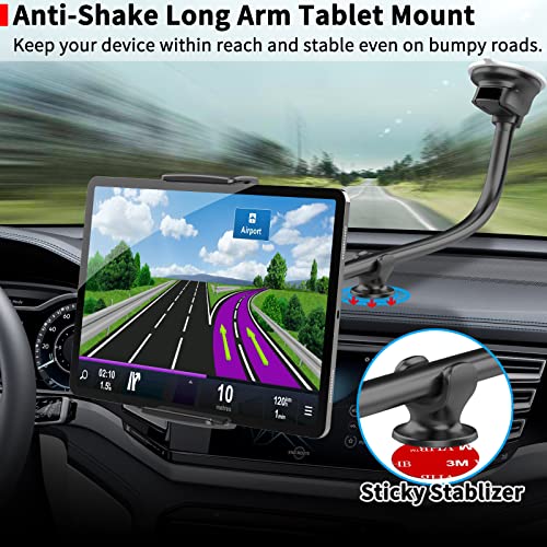 Tablet Car Mount Holder for iPad Truck Holder Long Arm Extension