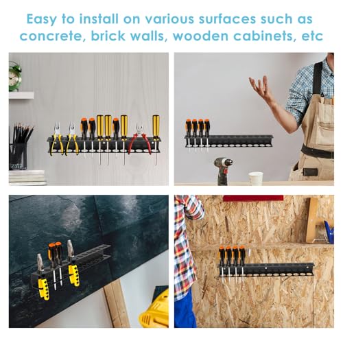 Screwdriver Organizer Wall Mount with 14 Holes