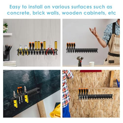 Screwdriver Organizer Wall Mount with 14 Holes