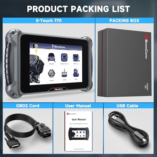 2026 BOSSCOMM eTouch770 OBD2 Scanner Diagnostic Tool