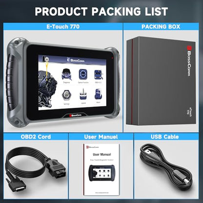 2026 BOSSCOMM eTouch770 OBD2 Scanner Diagnostic Tool