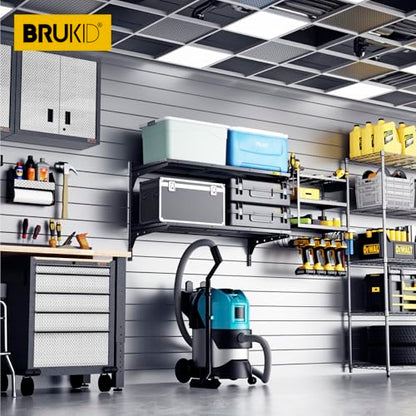 2 Tier 1.3x3ft Garage Shelving Wall Mounted (2 Count)
