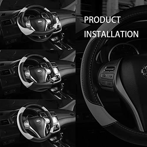 Leather Car Steering Wheel Cover