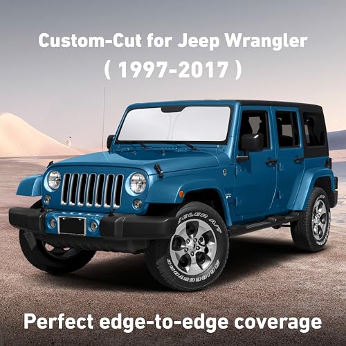 Windshield Sunshade Compatible for Jeep Wrangler 1997