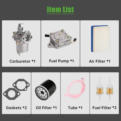Golf Cart Carburetor Fuel Pump Tune Up Kit for Club Car DS Precedent Carryall FE290 Gas Engine 1992