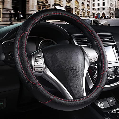 Leather Car Steering Wheel Cover