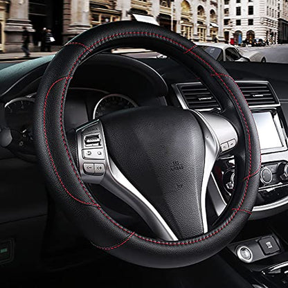 Leather Car Steering Wheel Cover